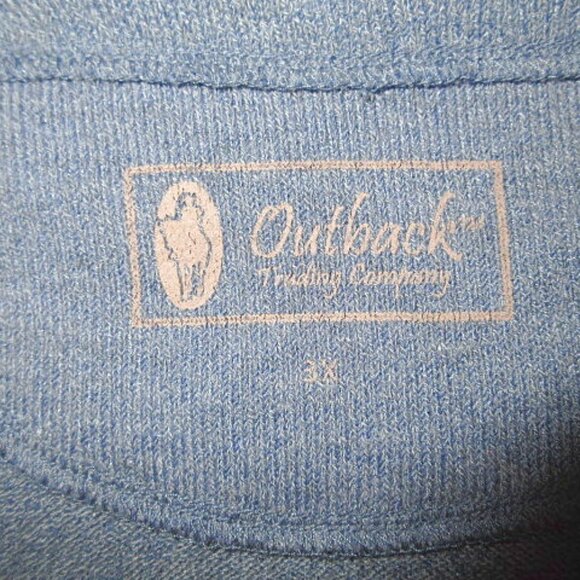 Outback Trading Waffle Knit Henley Sweater Top Size 3X Embroidered Western Aztec - Picture 7 of 14